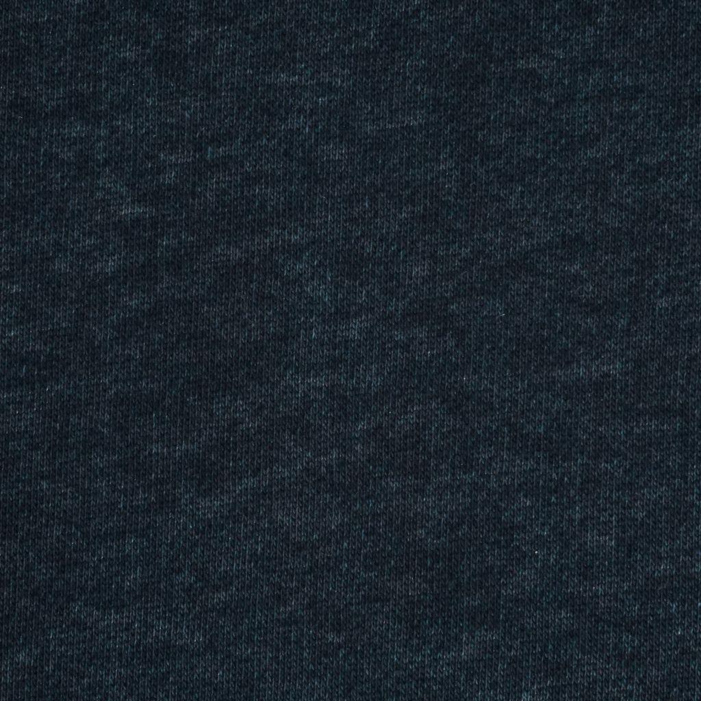 Sweat Stoff Jeanslook bedruckt nachtblau melange